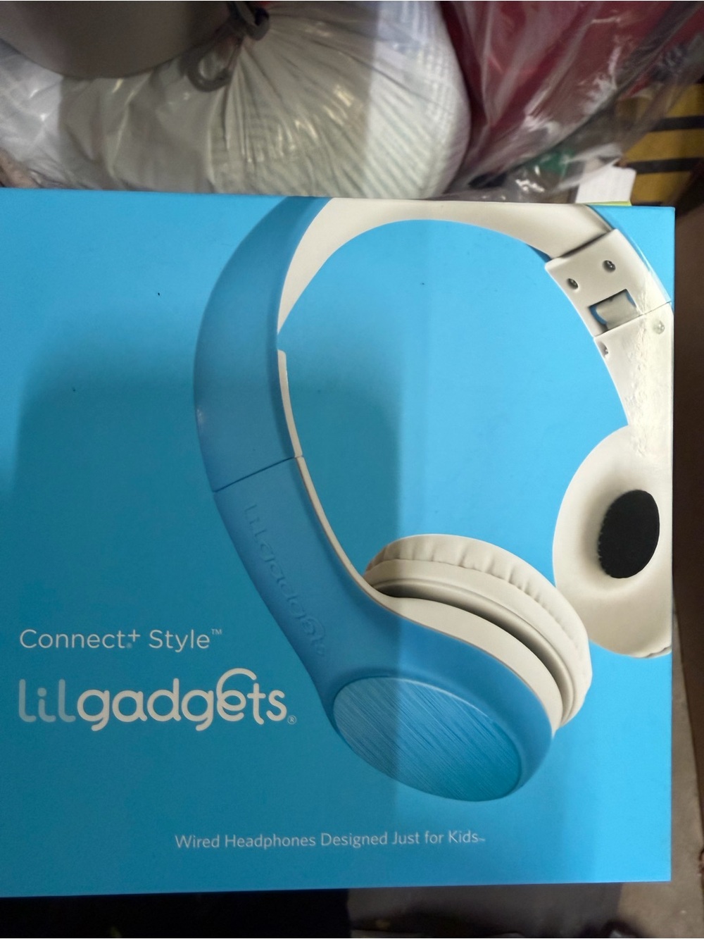 Lil Gadgets Kids Wired Headphones in Blue & White